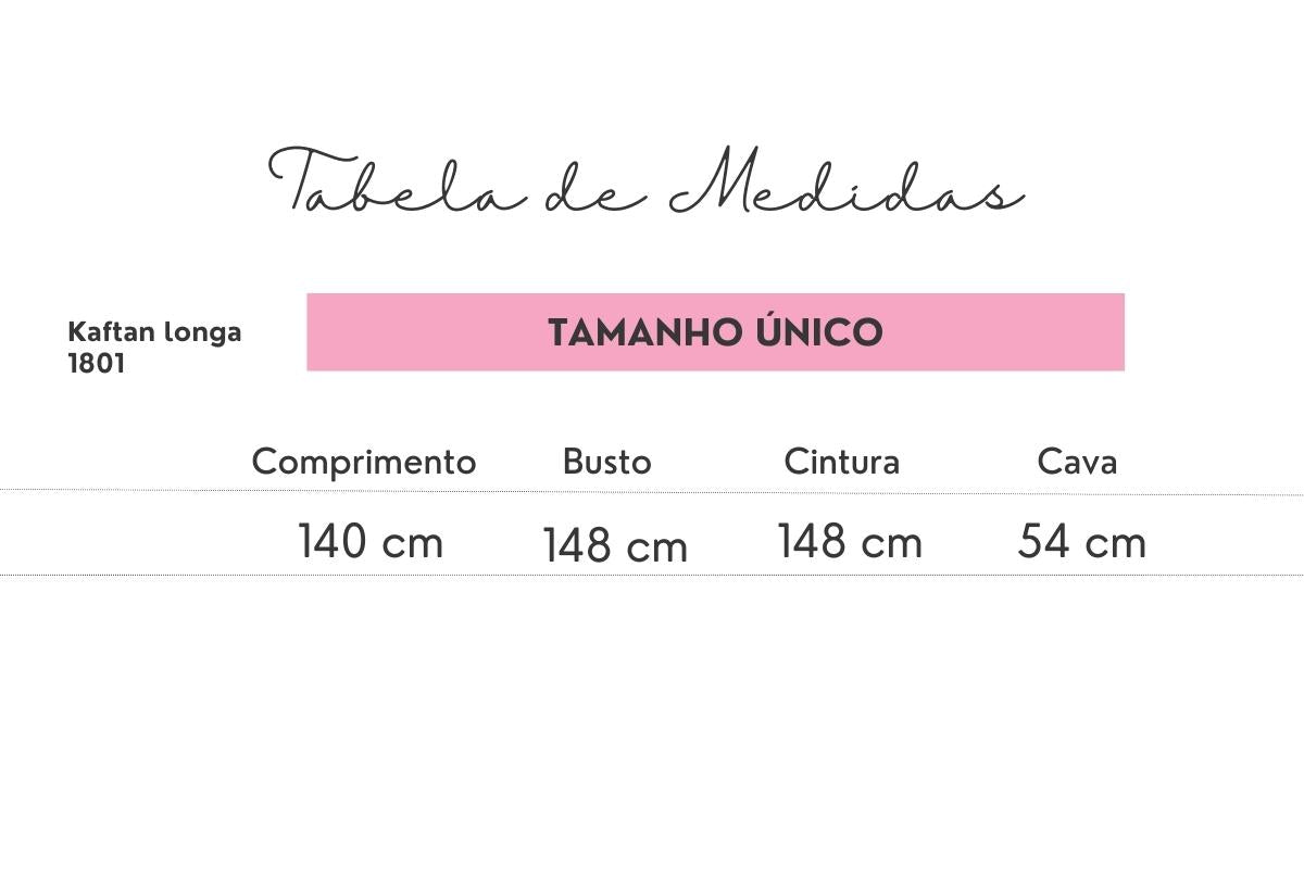 Kaftan Longa com cintura ajustável Borbo