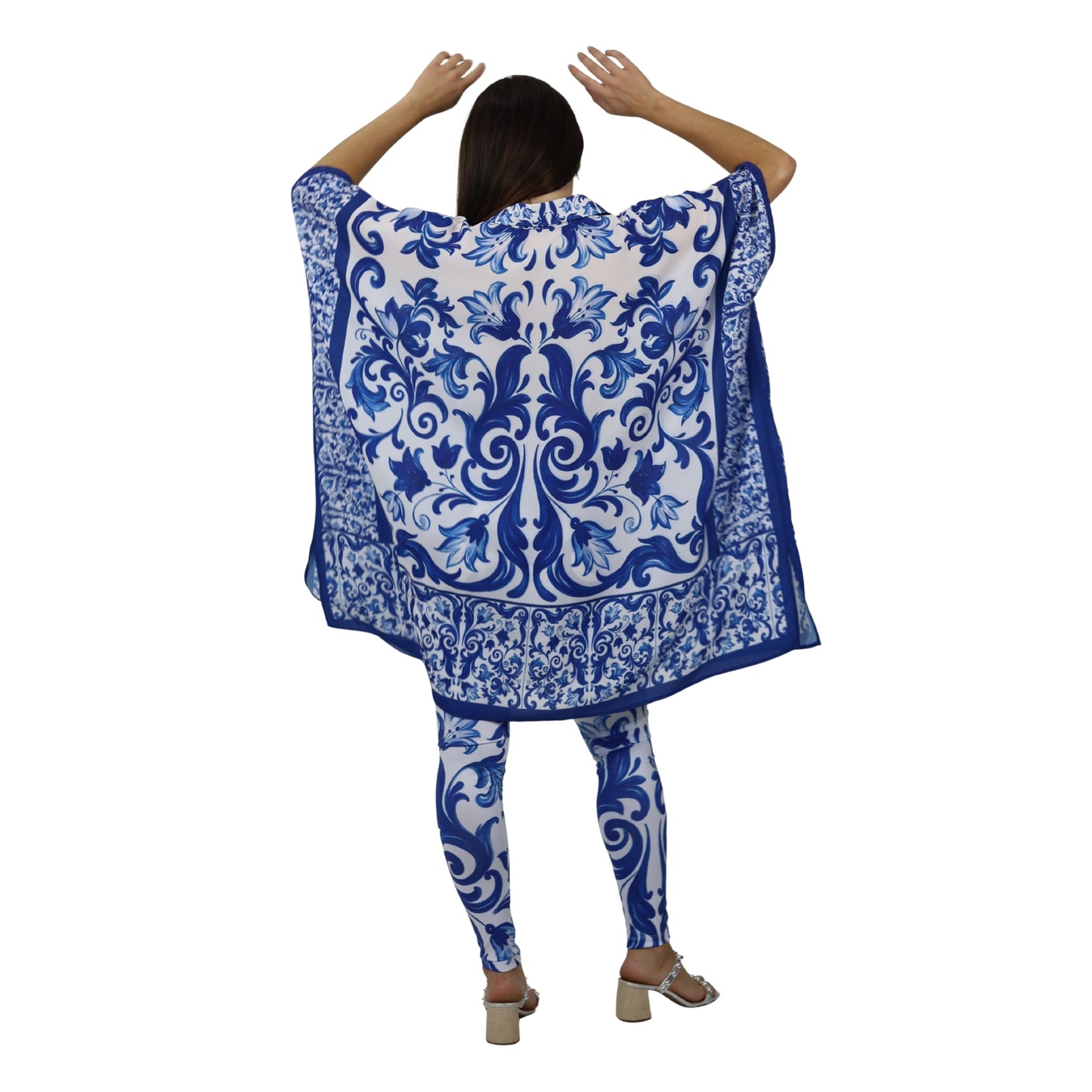Conjunto Camisão e legging Bixugrillo estampado Moldura Azul