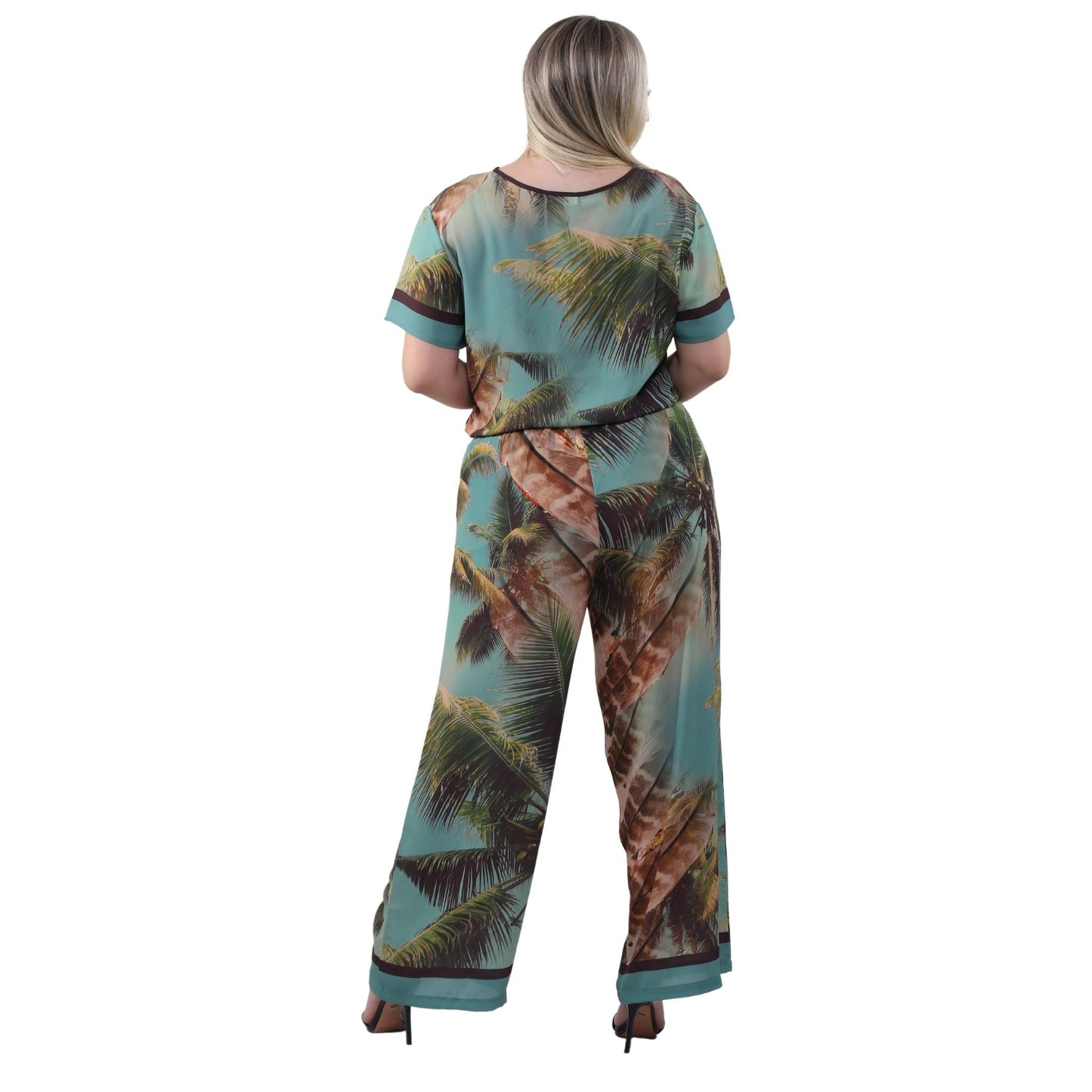 Calça pantalona BIXUGRILLO estampada Animal Beach