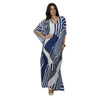 Kaftan Longa estampada Bixugrillo Listras Azul