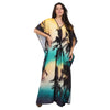 Kaftan Longa com lastex estampa Coqueiros