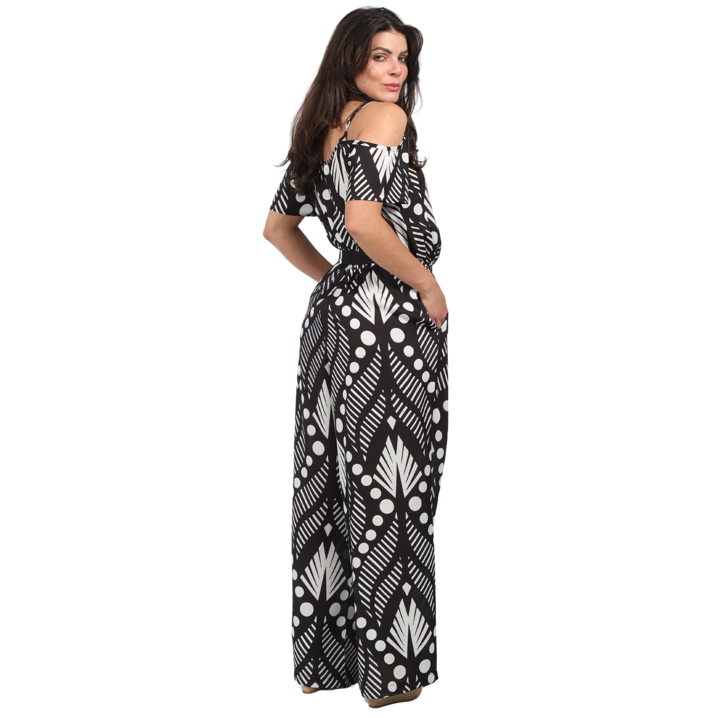 Macacão de alça estampado Bixugrillo Painel