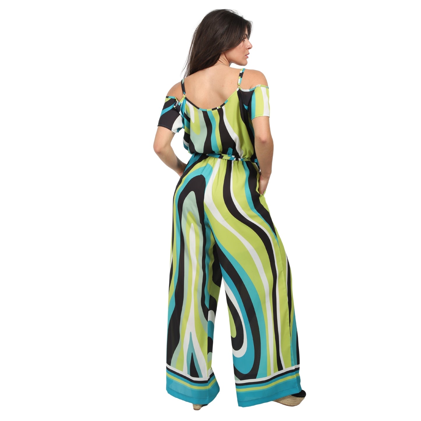 Macacão de alça estampado Bixugrillo Sinuoso