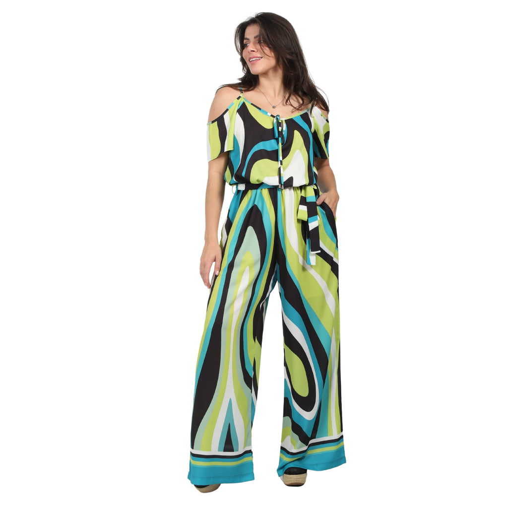 Macacão de alça estampado Bixugrillo Sinuoso