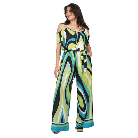 Macacão de alça estampado Bixugrillo Sinuoso