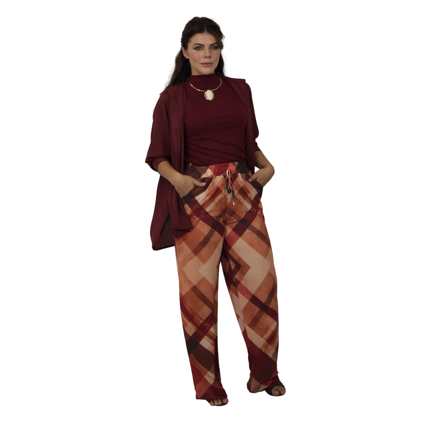 Camisão Manga longa | BIXUGRILLO Estampada | Marsala