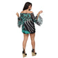 Blusa ciganinha estampada zebra green