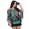 Blusa ciganinha estampada zebra green