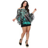 Blusa ciganinha estampada zebra green