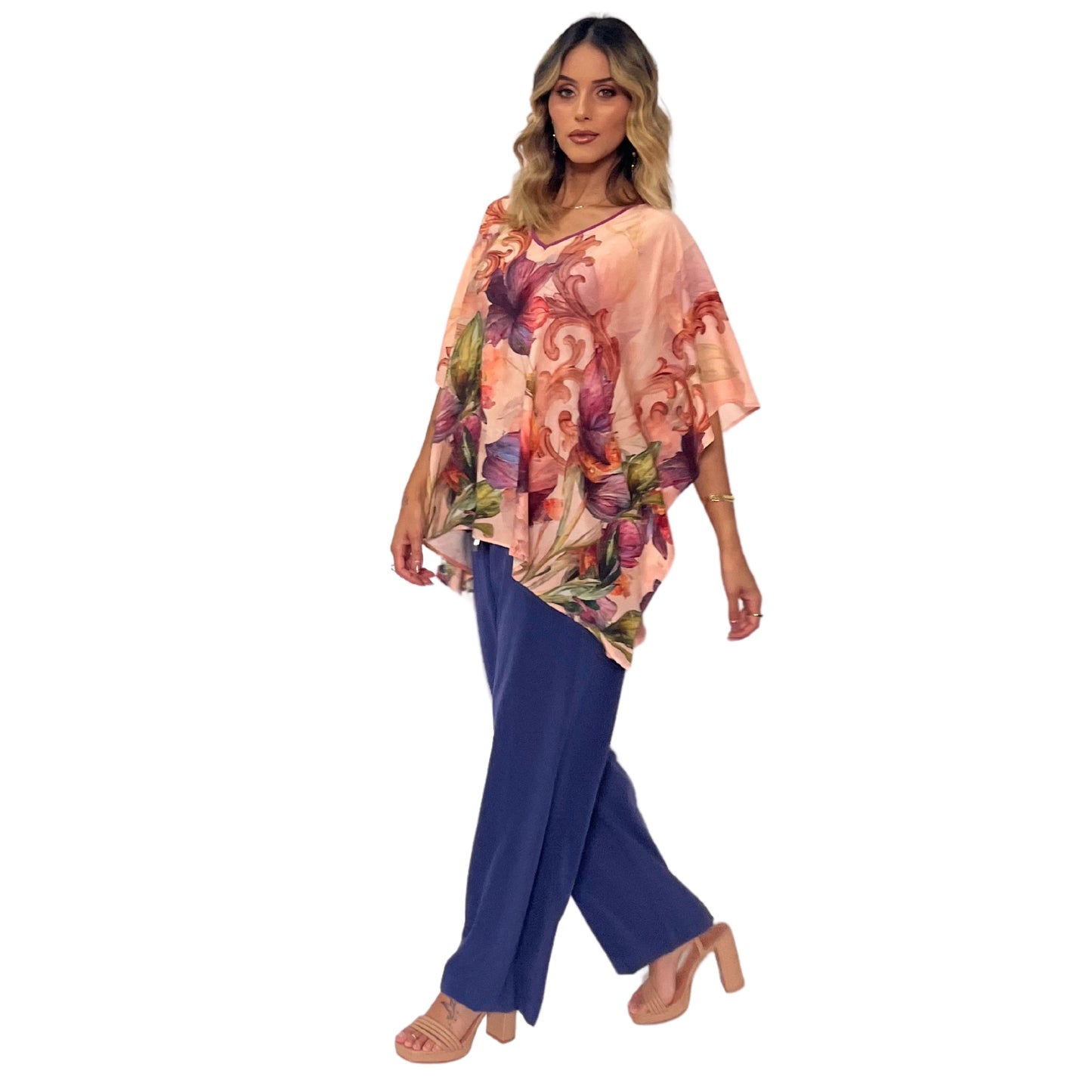 Blusa Kaftan BIXUGRILLO estampada Éden