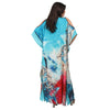 Kaftan vestido Longo ombro aberto Bixugrillo estampado borbo cristal
