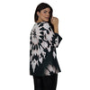 Blusa Decote "V" manga 3/4 BIXUGRILLO estampada tie dye mandala