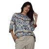 Blusa Decote "V" manga 3/4 BIXUGRILLO estampada