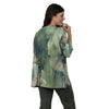 Blusa Decote "V" manga 3/4 BIXUGRILLO estampada Borboleta Green