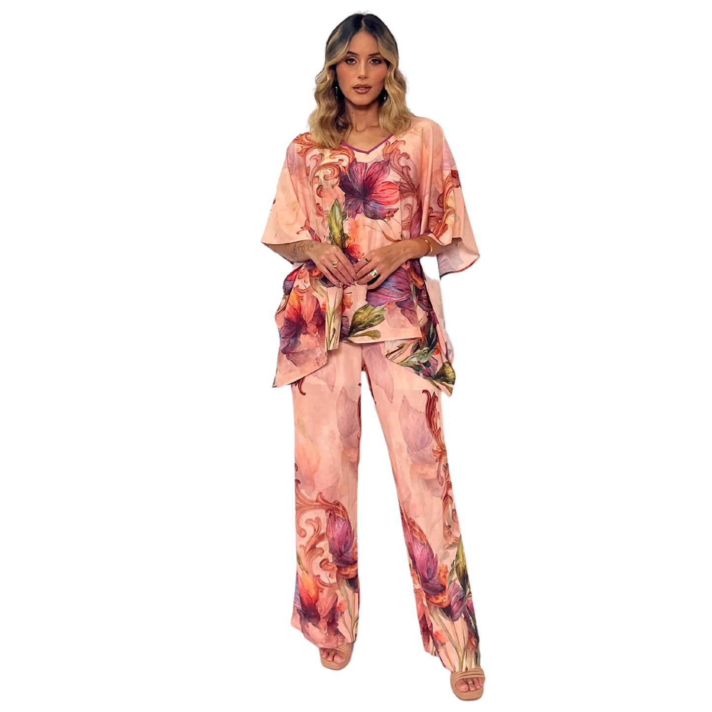 Blusa Kaftan BIXUGRILLO estampada Éden