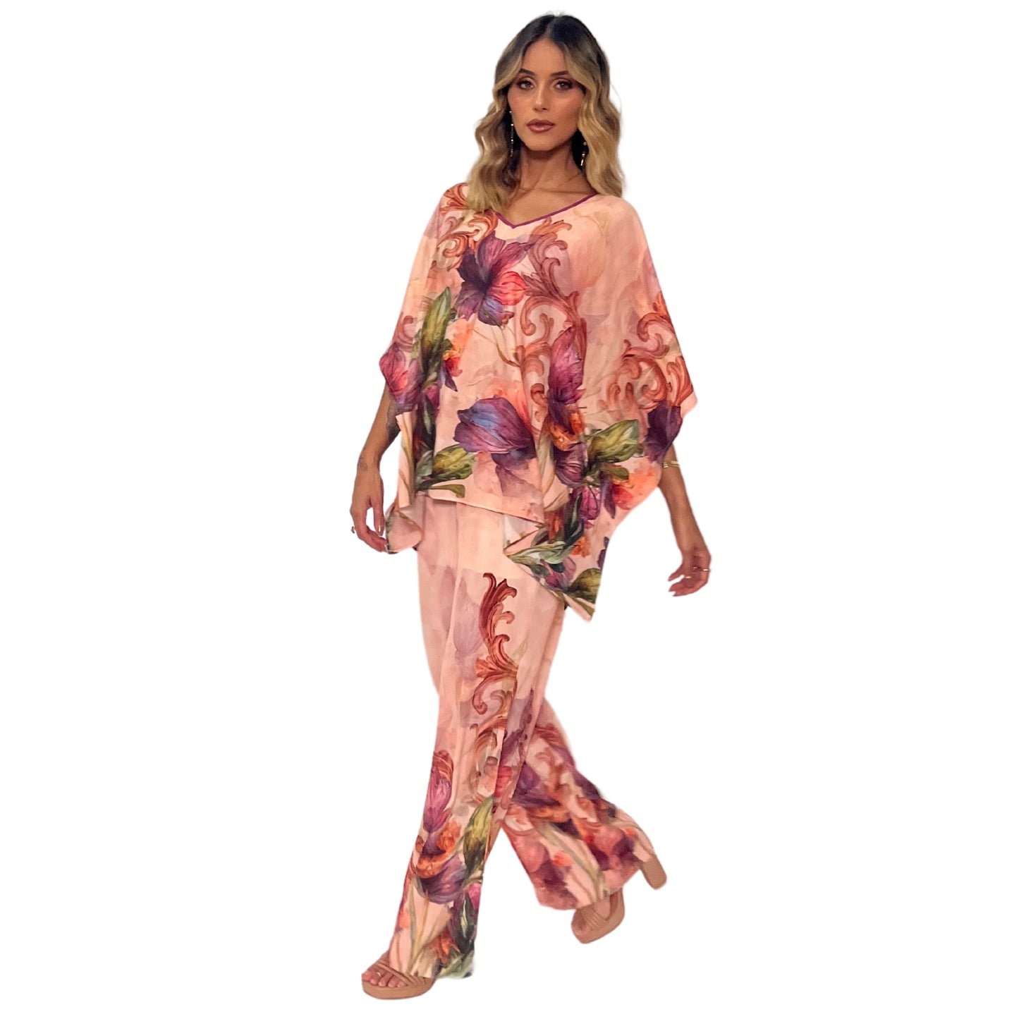 Blusa Kaftan BIXUGRILLO estampada Éden