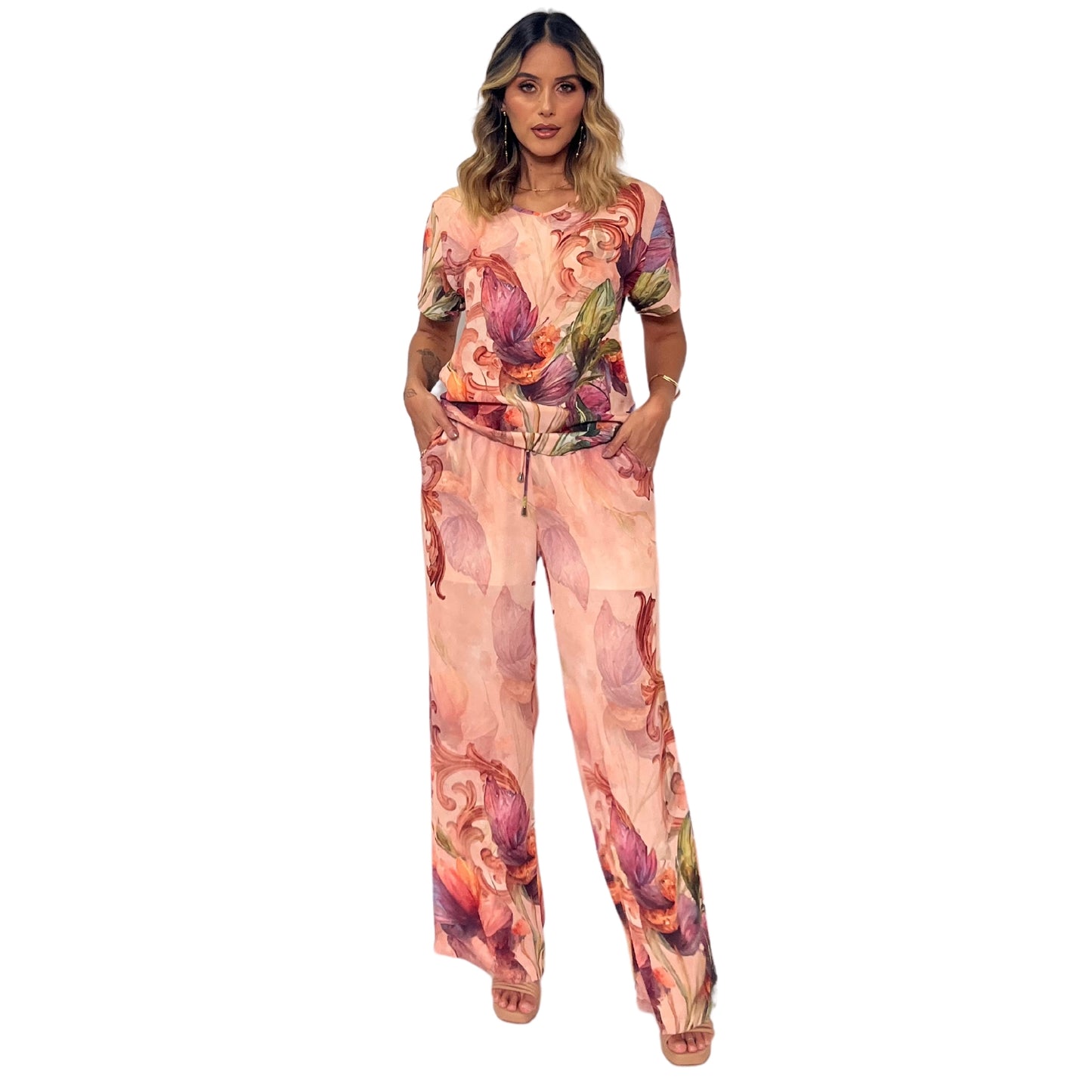 Calça  BIXUGRILLO estampa Éden