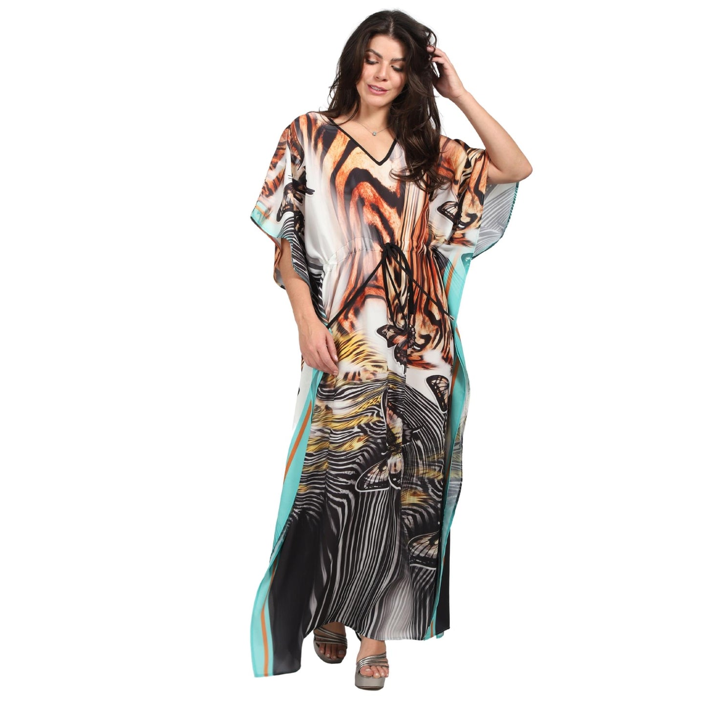 Kaftan Longa com cintura ajustável Borbo