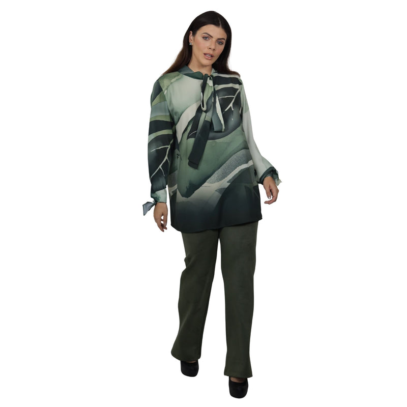 Blusa manga longa BIXUGRILLO estampada  Borboleta Green