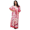 Kaftan Longa com cintura ajustável Universo pink