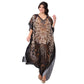 KAFTAN VESTIDO longa BIXUGRILLO estampada Leopardo preto