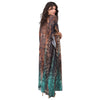 KAFTAN VESTIDO longa BIXUGRILLO estampada Leopardo verde