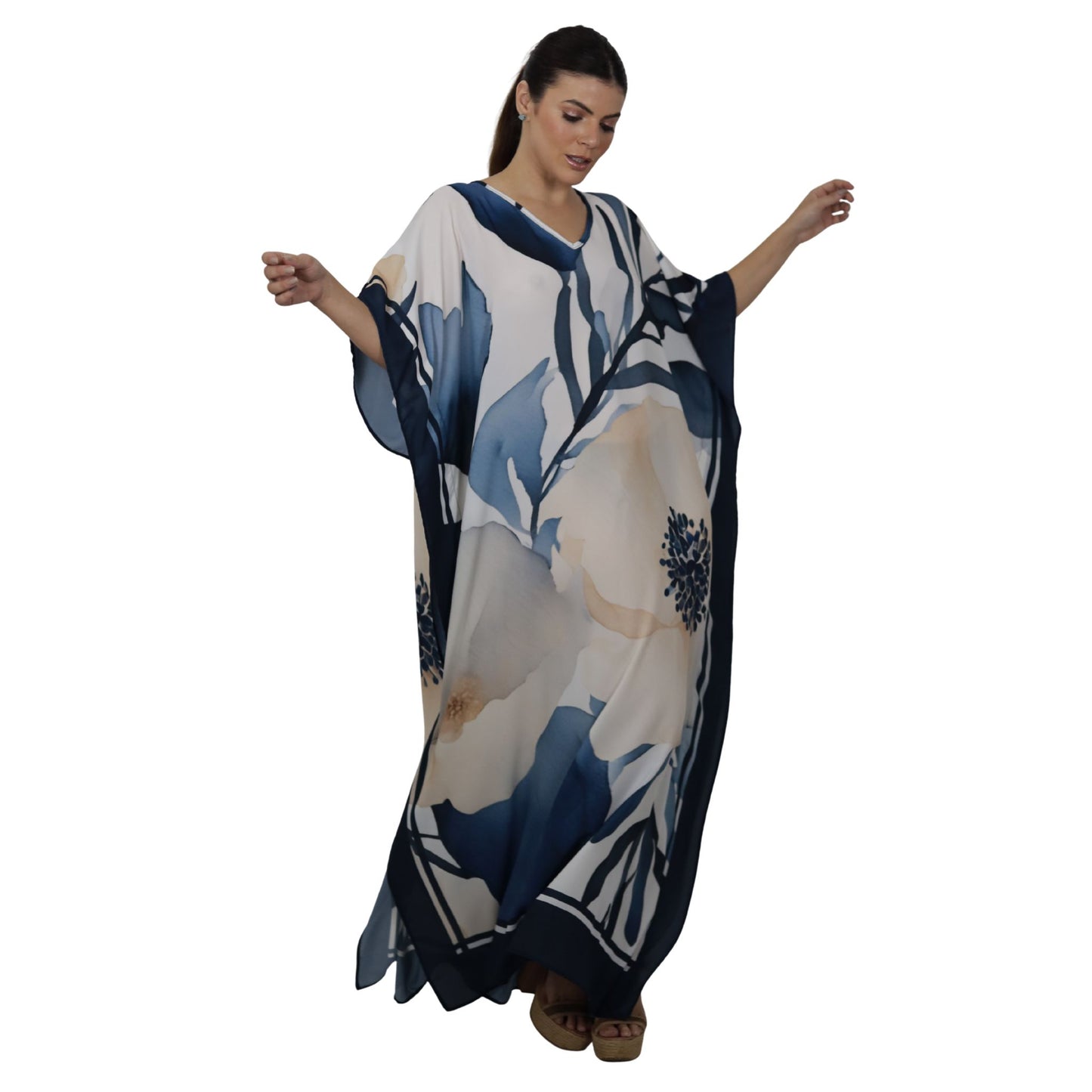 Kaftan Longa estampada Bixugrillo Max Flôr