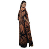 Kaftan Longa estampada Bixugrillo Borboleta Preta