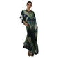 Kaftan Longa estampada Bixugrillo Borboleta Green