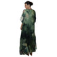 Kaftan Longa estampada Bixugrillo Borboleta Green