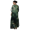 Kaftan Longa estampada Bixugrillo Borboleta Green