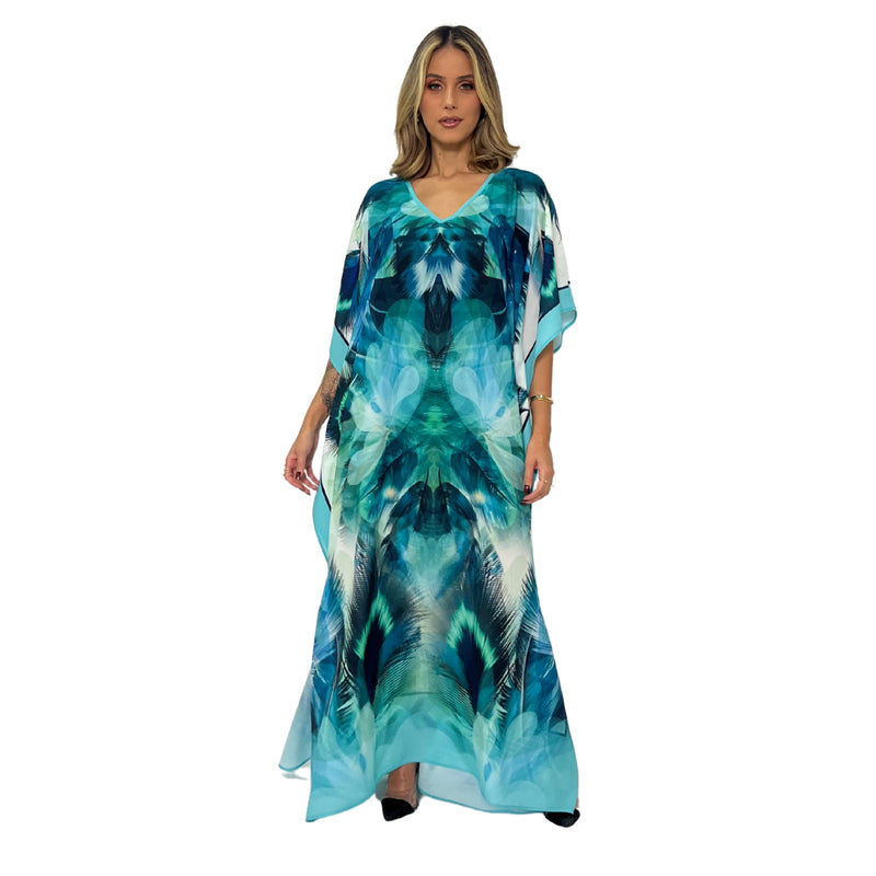 Kaftan Longa estampada Bixugrillo Tupi