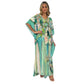 Kaftan Longa estampada Bixugrillo Verde Aquarela