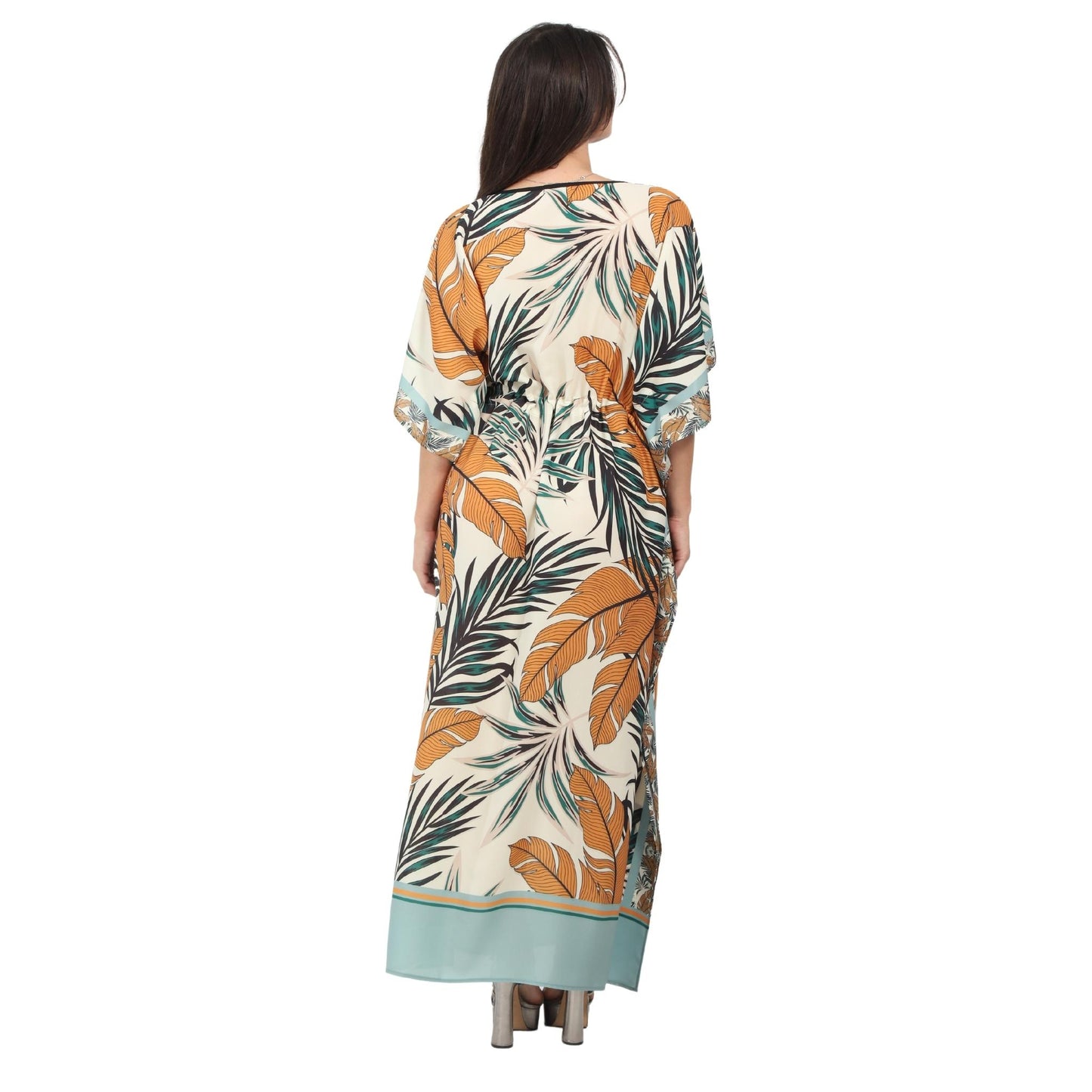 Kaftan Longa com cintura ajustável Hawai