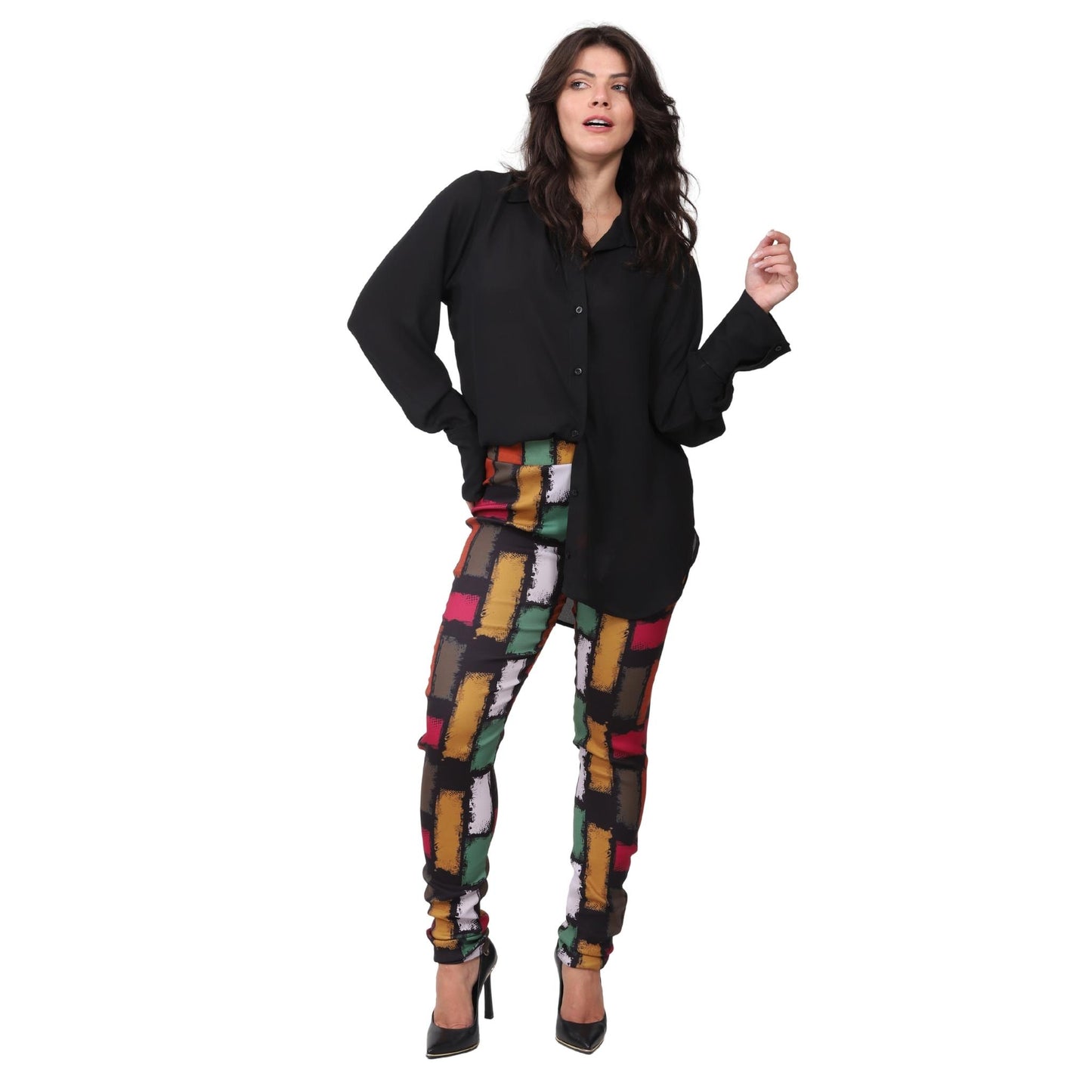 Camisa manga longa BIXUGRILLO lisa Preta