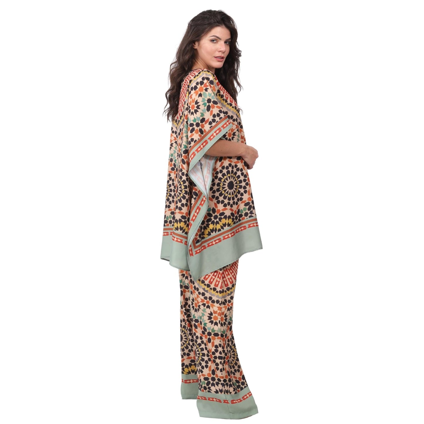 Blusa Kaftan BIXUGRILLO estampada Mandala