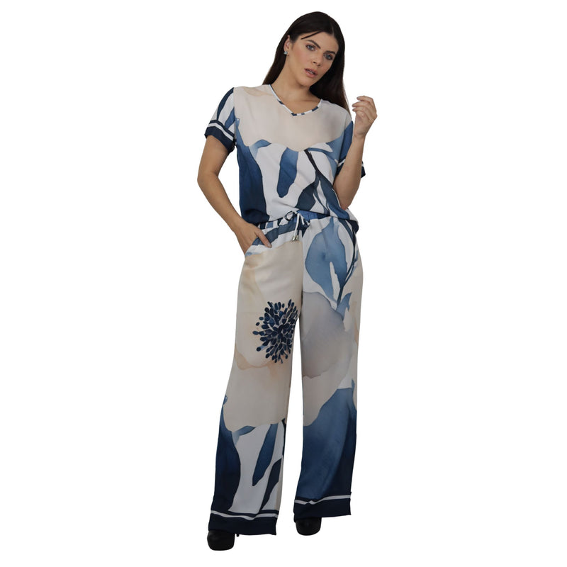 Conjunto Blusa e Pantalona BIXUGRILLO estampada Maxi Flor