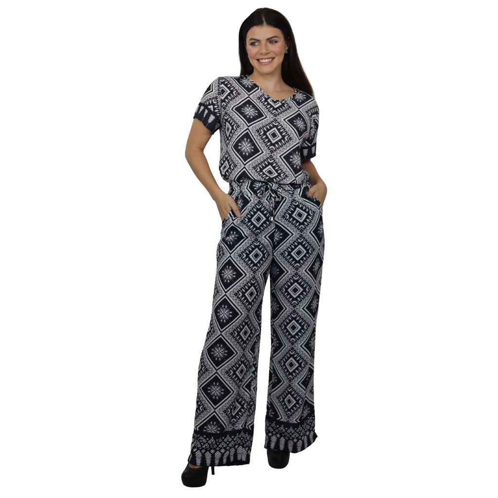 Conjunto Blusa e Pantalona BIXUGRILLO estampada Quadriculado
