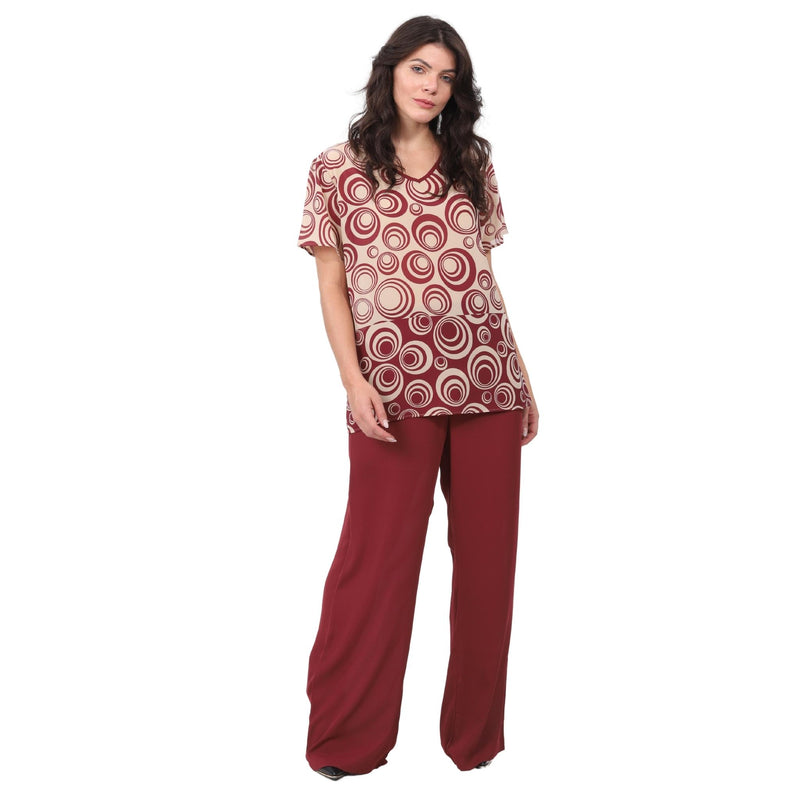 Calça pantalona BIXUGRILLO lisa Vinho