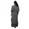 Kaftan Longa com ajunte na cintura, estampada Bixugrillo quadriculado
