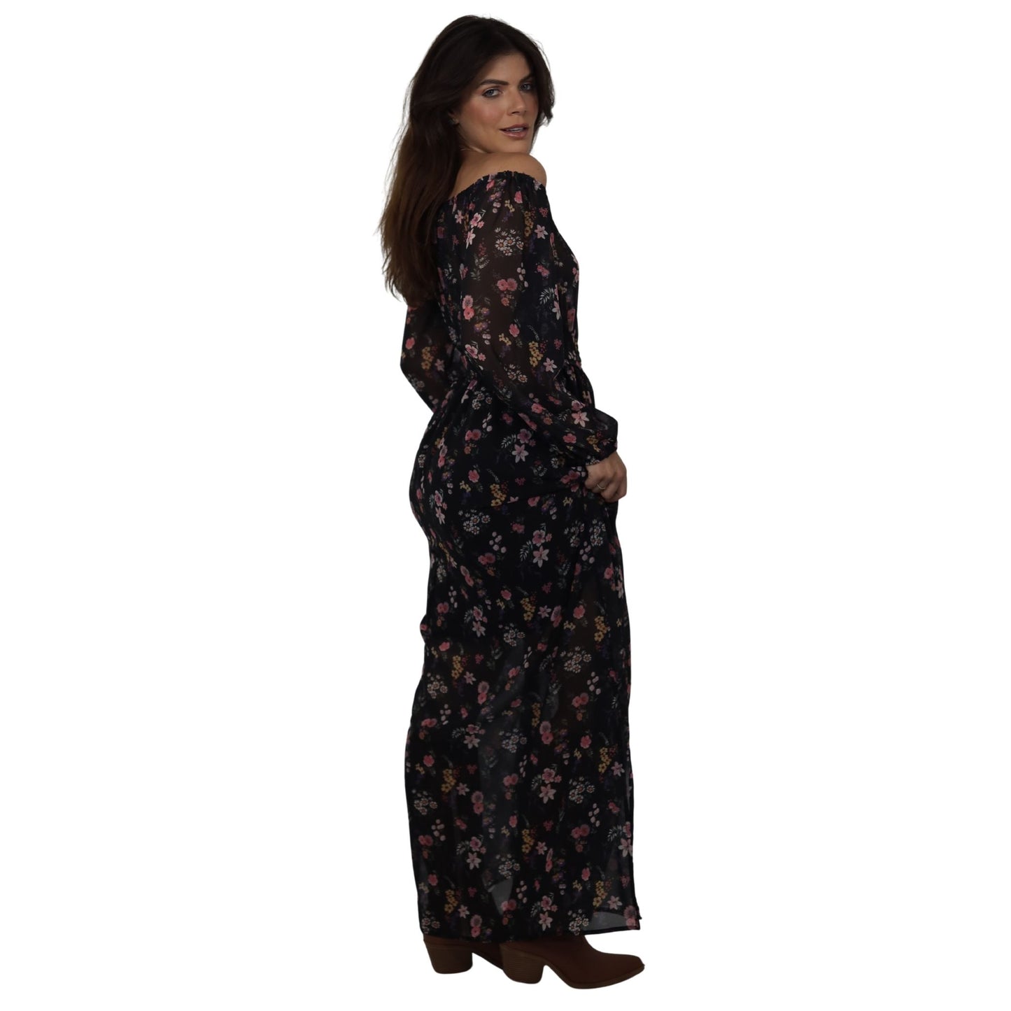 Vestido Longo Boho Chic Bixugrillo estampado Liberty