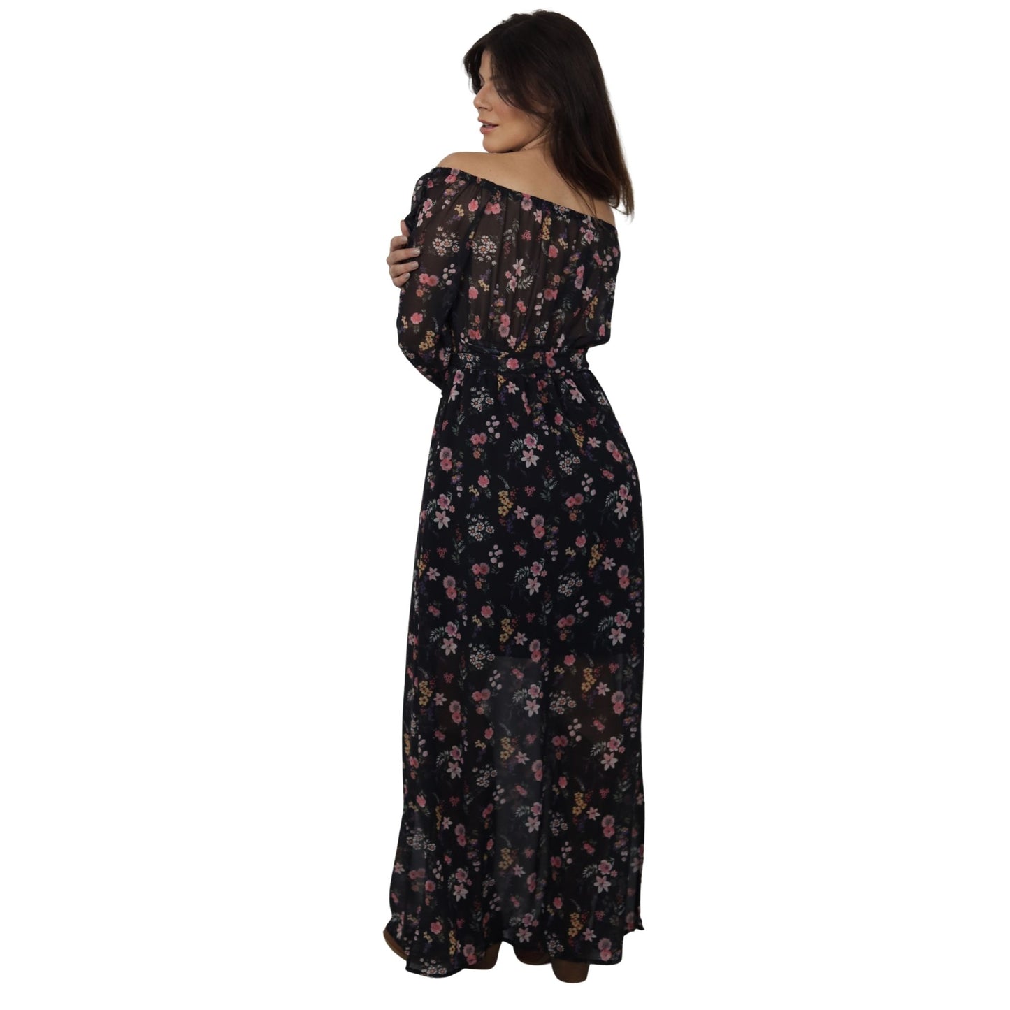 Vestido Longo Boho Chic Bixugrillo estampado Liberty