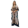 Kaftan Longa estampada Bixugrillo Chevron Arabesco