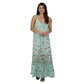 Vestido  Midi de Alça Bixugrillo estampado Margaridas Verde