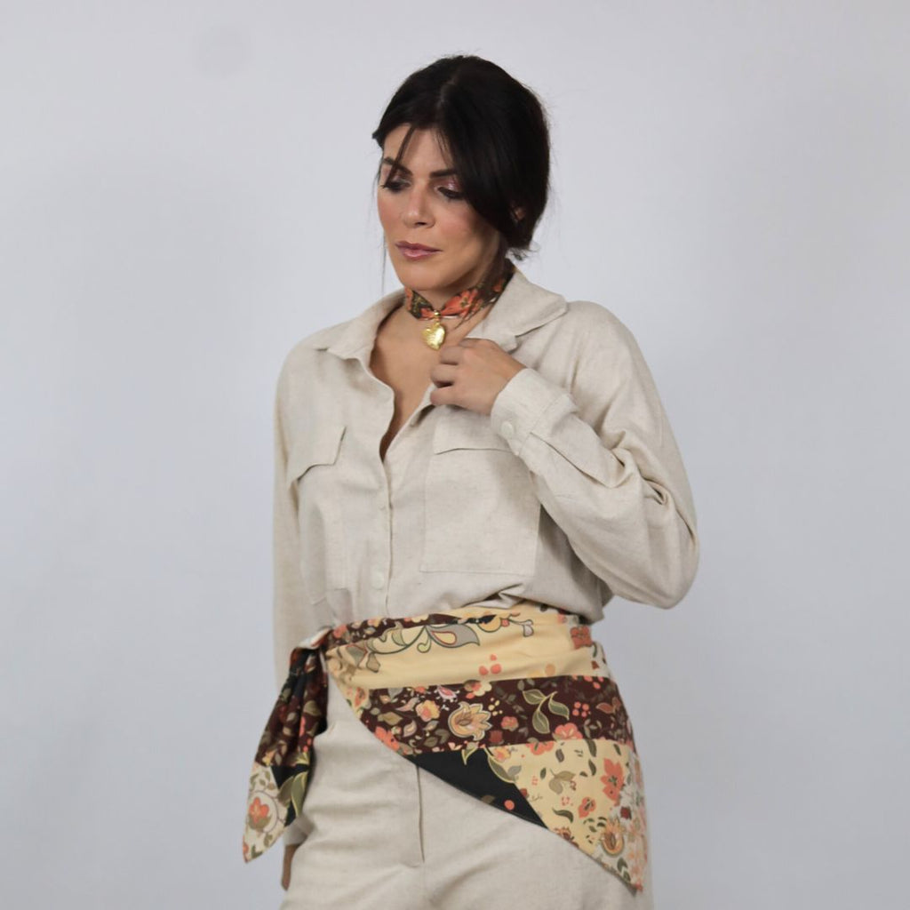 Combo lenço gravata+ lenço cintura (100 x 100cm )