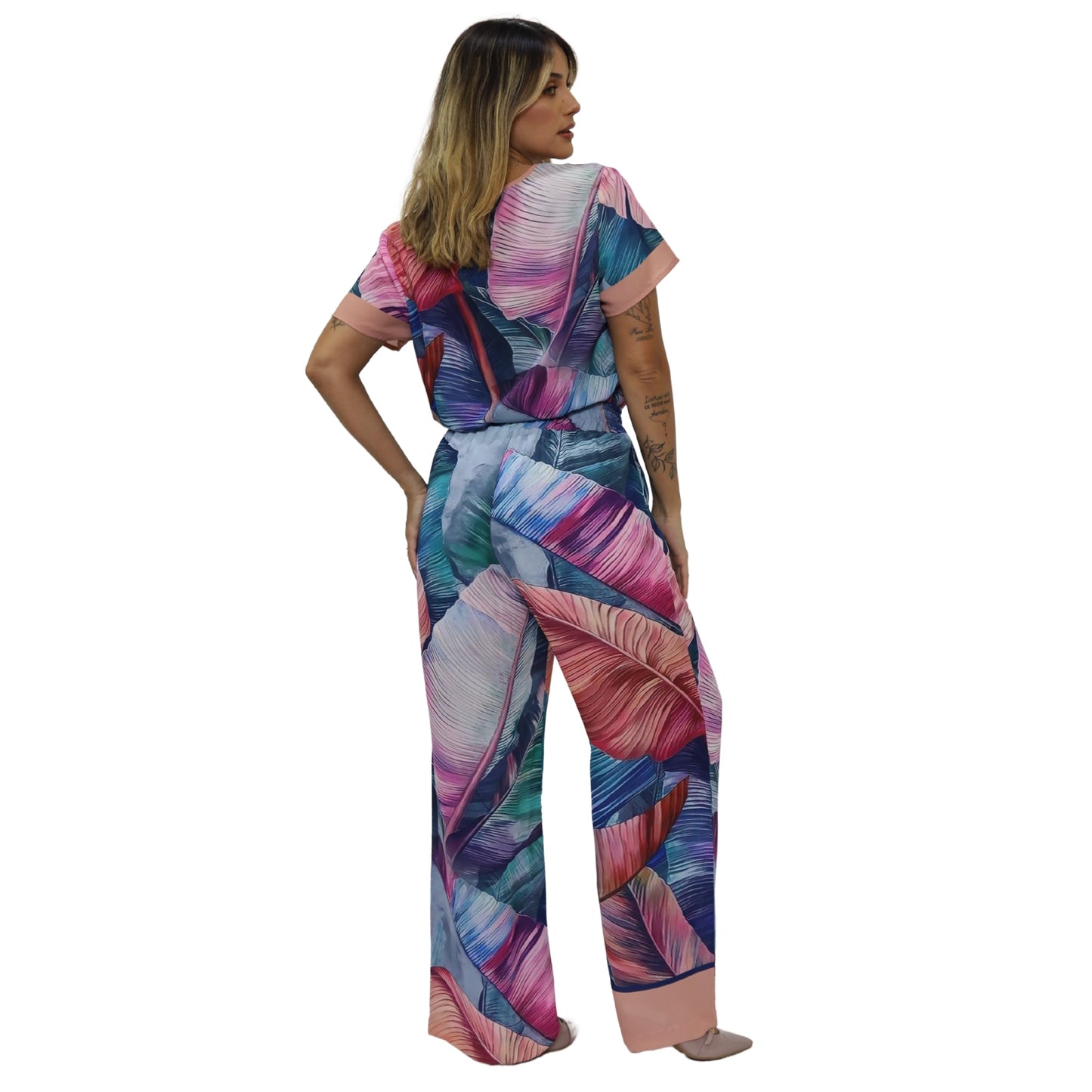 Conjunto Blusa e Pantalona BIXUGRILLO estampada Maui