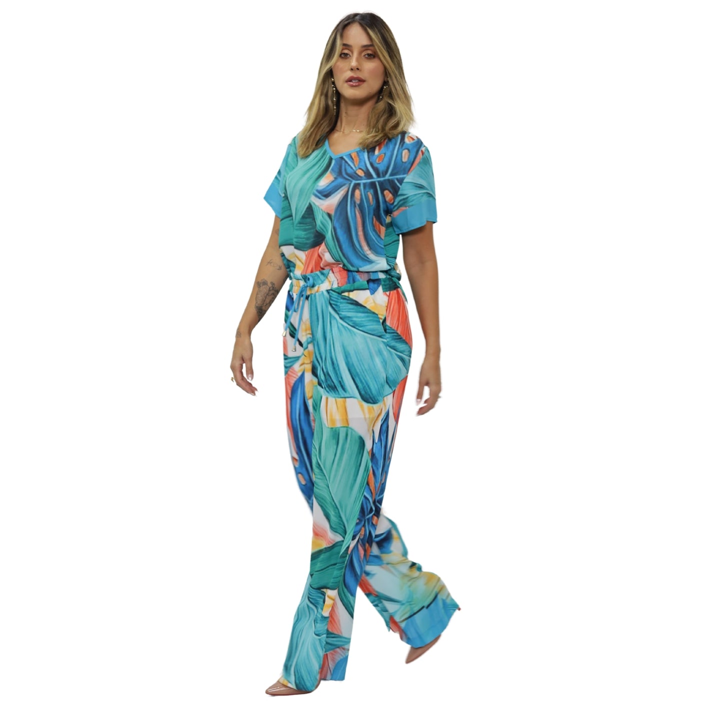 Conjunto Blusa e Pantalona BIXUGRILLO estampada Ibiza