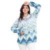 Camisa manga longa BIXUGRILLO estampada Chevron Azul