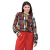 Blusa manga longa estampada muro