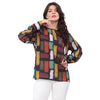 Blusa manga longa estampada muro
